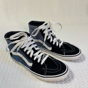 Vans Off The Wall Sk-8 Suede Blue High Top Skateboard Sneakers Men 6.5 Women 8